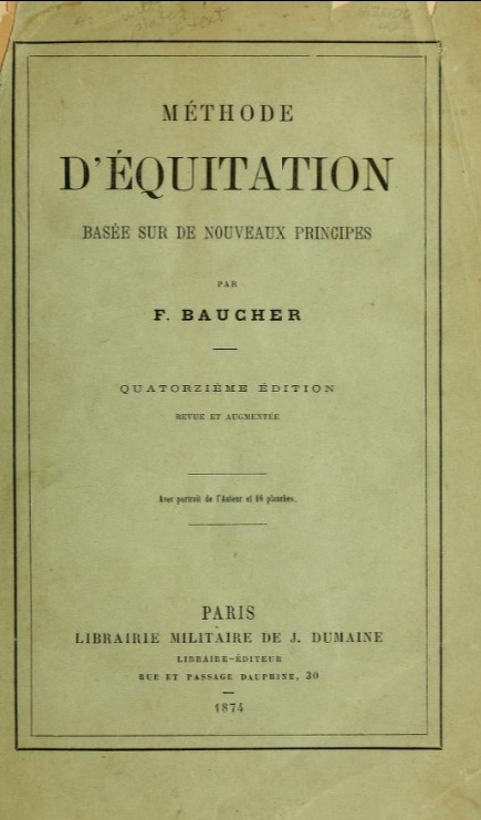 Méthode d'Équitation — F. Baucher, 1874